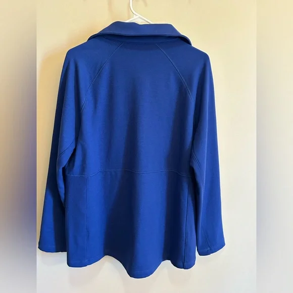Talbots Royal Blue Zip-Front Bomber Jacket - Picture 11 of 14